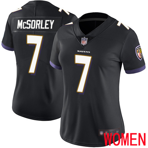 Baltimore Ravens Limited Black Women Trace McSorley Alternate Jersey NFL Football #7 Vapor Untouchable->women nfl jersey->Women Jersey